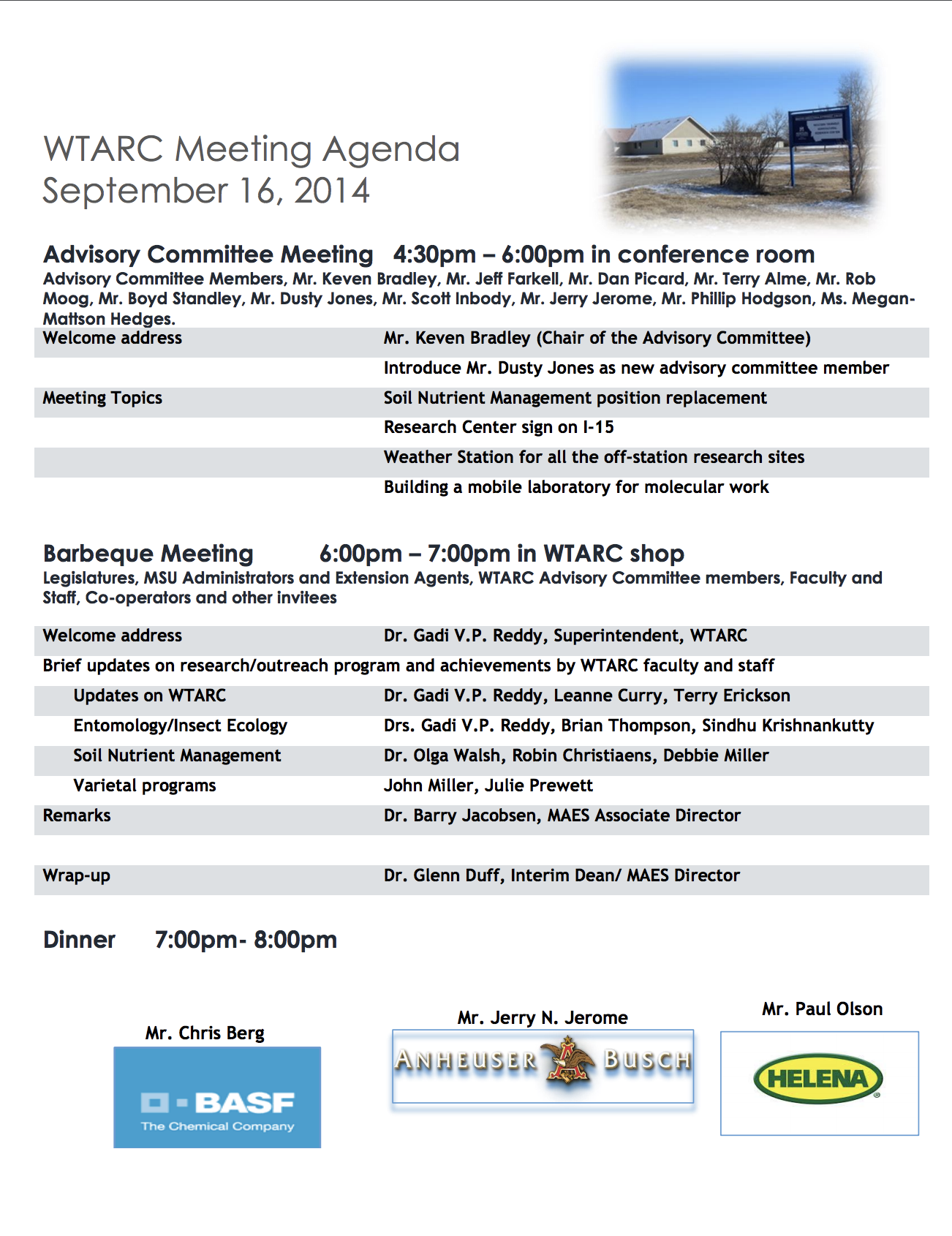 2014 Barbeque Meeting