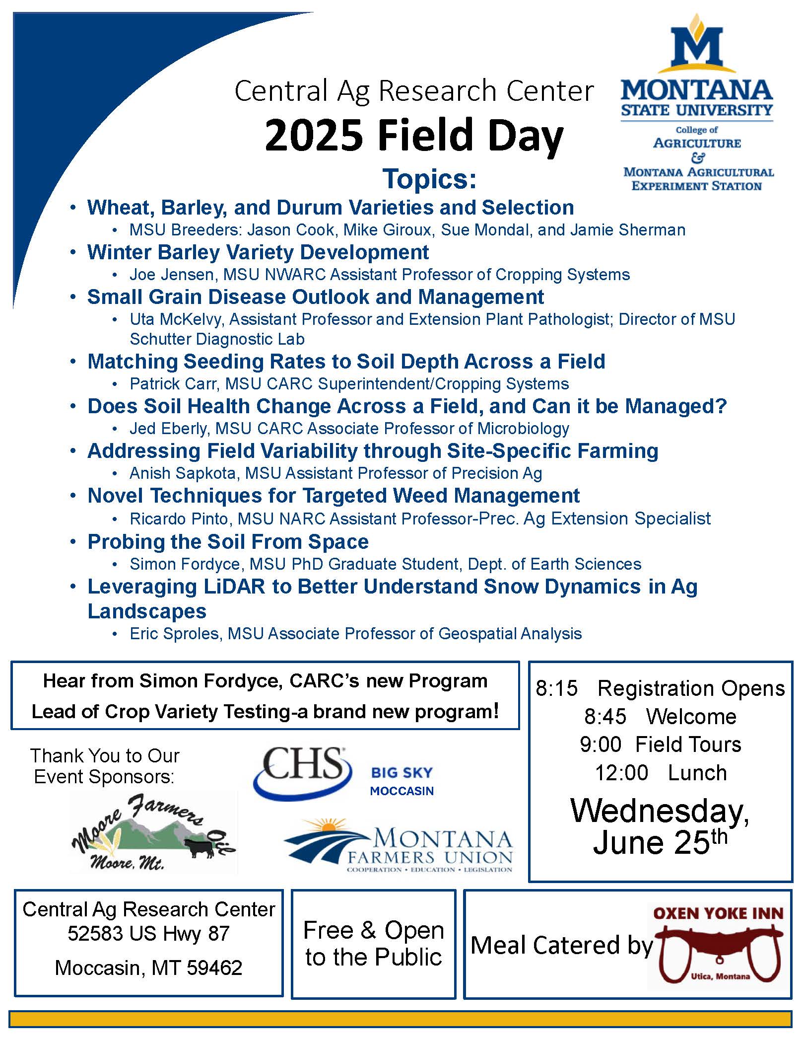 poster for field day 2025