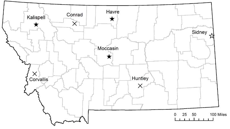 outline of Montana