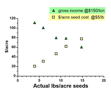 relationship between planting density and gross income