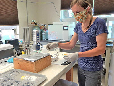 Dr. Rachel Leisso in lab